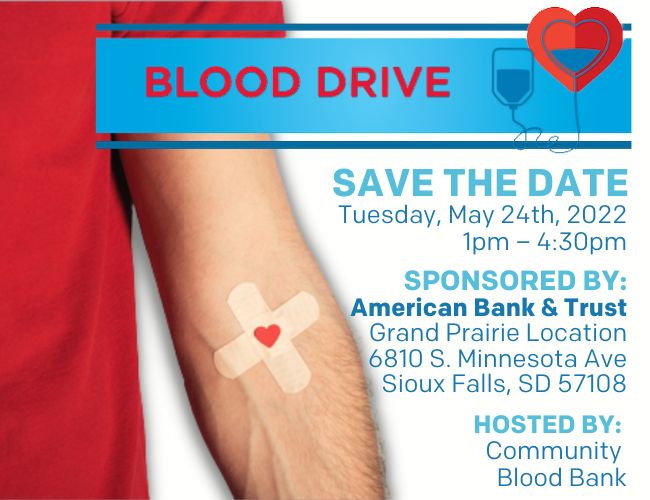 American Bank & Trust To Host Blood Drive with Community Blood Bank ...